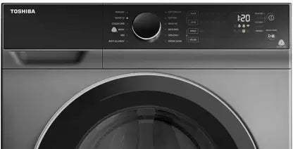 TOSHIBA 8 kg Fully Automatic Front Load Washing Machine with In-built Heater Silver  (TW-BJ90M4-IND(SK)) (OPEN BOX) TOSHIBA 8 kg Fully Automatic Front Load Washing Machine with In-built Heater Silver  (TW-BJ90M4-IND(SK)) (OPEN BOX)